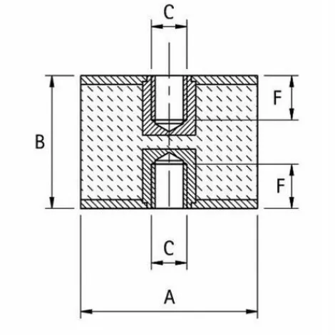 * Lem Select Silent Bloc Universel Femelle X Femelle O50X30 M10 (Lot De 2)> Accessoire Pour Tondeuse Et Autoportée