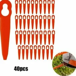 * L'Flaneur 40 Pieces Accessoires De Lames En Plastique De Remplacement Pour Stihl Polycut 2-2 Fsa 45 Tondeuse A Gazon Coupe-Herbe Aneur><noscript><img width=