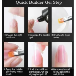 * Lifcausal 14 Pieces Poly Nail Gel Extension Kit Nail Gel Uv Led Nail Lampe Faux Ongles Gel Vernis A Ongles Ensemble Avec Nail Art Manucure Outil Ensemble><noscript><img width=