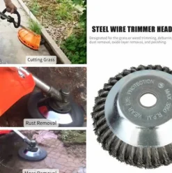 * Lifcausal Tete De Coupe Debroussailleuse Tete De Tondeuse A Gazon D'Exterieur Tete De Rasoir En Fil D'Acier Accessoires De Tete De Coupe Outil De Mangeur D'Herbe Remplacement Extra Resistant Pour Meuleuses D'Angle De Peinture Antirouille><noscript><img width=