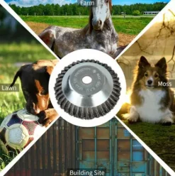 * Lifcausal Tete De Coupe Debroussailleuse Tete De Tondeuse A Gazon D'Exterieur Tete De Rasoir En Fil D'Acier Accessoires De Tete De Coupe Outil De Mangeur D'Herbe Remplacement Extra Resistant Pour Meuleuses D'Angle De Peinture Antirouille><noscript><img width=