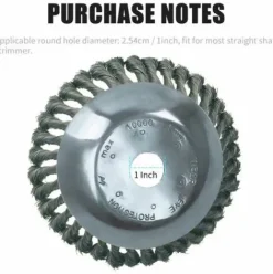 * Lifcausal Tete De Coupe Debroussailleuse Tete De Tondeuse A Gazon D'Exterieur Tete De Rasoir En Fil D'Acier Accessoires De Tete De Coupe Outil De Mangeur D'Herbe Remplacement Extra Resistant Pour Meuleuses D'Angle De Peinture Antirouille><noscript><img width=