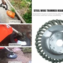 * Lifcausal Tete De Coupe Debroussailleuse Tete De Tondeuse A Gazon D'Exterieur Tete De Rasoir En Fil D'Acier Accessoires De Tete De Coupe Outil De Mangeur D'Herbe Remplacement Extra Resistant Pour Meuleuses D'Angle De Peinture Antirouille><noscript><img width=