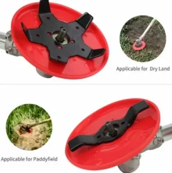 * Lifcausal Tete De Debroussailleuse Lame De Debroussailleuse Tete De Tondeuse A Gazon D'Exterieur Tete De Rasoir En Acier Avec Affuteur De Lame Accessoires Outil De Mangeur D'Herbe Remplacement Tres Resistant><noscript><img width=