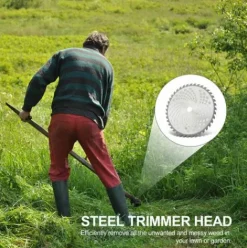 * Lifcausal Tete De Tondeuse Lame De Coupe Tete De Tondeuse A Gazon Exterieure En Alliage Outil De Mangeur De Tete De Tondeuse Pour Remplacement De Tondeuse A Gazon A Arbres Droits 80T 0.4><noscript><img width=