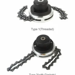 * Lifcausal Tete De Tondeuse Avec Lame De Coupe-Chaine A Bobine Tete De Tondeuse A Gazon D'Exterieur Outil De Mangeur De Tete De Tondeuse En Acier Pour Remplacement De Tondeuse A Gazon A Arbres Droits> Accessoire Pour Tondeuse Et Autoportée