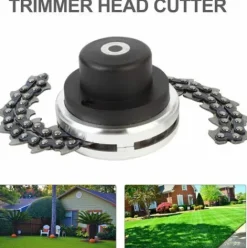 * Lifcausal Tete De Tondeuse Avec Lame De Coupe-Chaine A Bobine Tete De Tondeuse A Gazon D'Exterieur Outil De Mangeur De Tete De Tondeuse En Acier Pour Remplacement De Tondeuse A Gazon A Arbres Droits><noscript><img width=