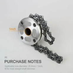 * Lifcausal Tete De Tondeuse Avec Lame De Coupe-Chaine A Bobine Tete De Tondeuse A Gazon D'Exterieur Outil De Mangeur De Tete De Tondeuse En Acier Pour Remplacement De Tondeuse A Gazon A Arbres Droits> Accessoire Pour Tondeuse Et Autoportée