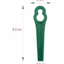 * Litzee 60 Pcs Green Plastic Edge Trimmer,Plastic Lawnmower Blades,Plastic Trimmer Blades,Lawn Mower Accessories><noscript><img width=