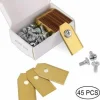* Litzee 45 X Lames De Couteau En Titane Pour Toutes Les Tondeuses Robotiques Husqvarn/Automower/ Yardforce/Gardena(3G-0.75Mm) Avec 45 Vis, Lames De Rechange Pour Modeles 105,310,315,320,420,430X,R40I> Accessoire Pour Tondeuse Et Autoportée