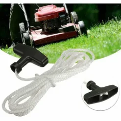 * Litzee Cordon De Traction Pour Tondeuse A Gazon, 6 Pcs Cordes De Demarrage De 1.5M Rechange Accessoires De Tondeuse Corde De Demarrage A Rappel Avec Poignee Pour Tondeuse A Gazon Tronconneuse A Chaine> Accessoire Pour Tondeuse Et Autoportée