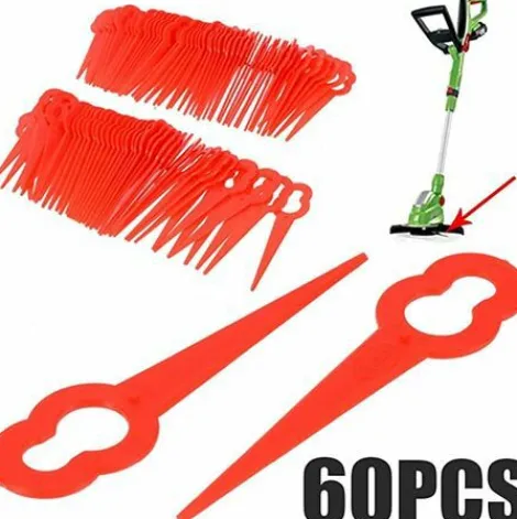 * Litzee Lames De Tondeuse A Gazon 60 Pieces, Remplacement De Lame De Tondeuse A Gazon, Couteau En Plastique Pour Tondeuse A Gazon Sans Fil, Lame De Rechange Pour Tondeuse A Gazon> Accessoire Pour Tondeuse Et Autoportée