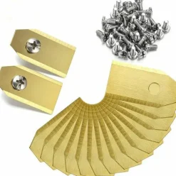 * Litzee Lot De 45 Lames En Titane Pour Tondeuse Robot Husqvarna Automower, Gardena, Yardforce (3 G 0,75 Mm) + 45 Vis> Accessoire Pour Tondeuse Et Autoportée