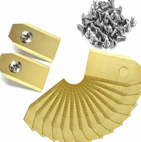 * Litzee Lot De 45 Lames En Titane Pour Tondeuse Robot Husqvarna Automower, Gardena, Yardforce (3 G 0,75 Mm) + 45 Vis> Accessoire Pour Tondeuse Et Autoportée