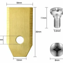 * Litzee Lot De 45 Lames En Titane Pour Tondeuse Robot Husqvarna Automower, Gardena, Yardforce (3 G 0,75 Mm) + 45 Vis> Accessoire Pour Tondeuse Et Autoportée