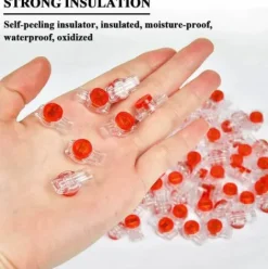 * Litzee 100Pcs Scotchlok Uy Waterproof Connector, Cable Connectors Filled With Reins Connection Clamps For Garden & Outdoor Robotic Lawn Mowers><noscript><img width=