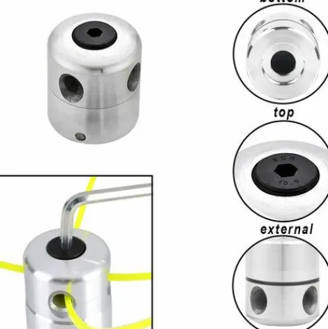 * Litzee 2Pcs Tete De Debroussailleuse Aluminium Fils Tete Coupe-Bordure Universelle Avec Tete Fil Nylon Pour Accessoires De Tondeuse A Gazon> Accessoire Pour Tondeuse Et Autoportée