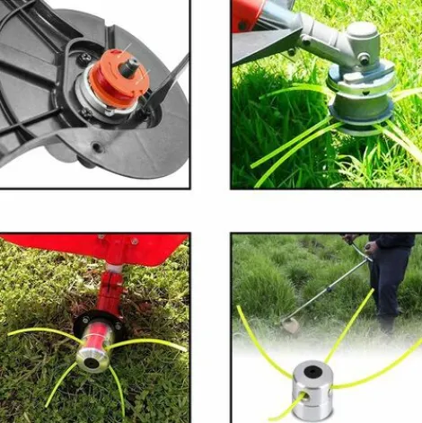 * Litzee 2Pcs Tete De Debroussailleuse Aluminium Fils Tete Coupe-Bordure Universelle Avec Tete Fil Nylon Pour Accessoires De Tondeuse A Gazon> Accessoire Pour Tondeuse Et Autoportée