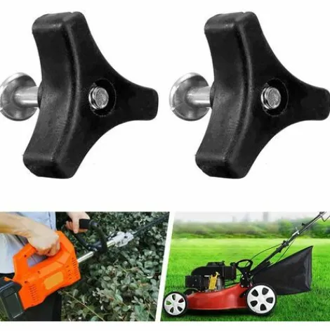 * Litzee Tondeuse A Vis Nut Triple Angle Poignee Bouton Ecrou Boulon Outils De Materiel De Pieces De Rechange En Plastique Tete En Forme D'Etoile Poignee De Serrage Bouton Filetage Femelle Vis De Pouce Noir> Accessoire Pour Tondeuse Et Autoportée