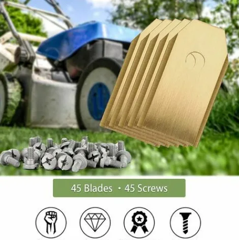 * Modou 45 Lames De Rechange Pour Husqvarna / Automower / Gardena / Yardforce Robot Tondeuse, Lames De Couteau En Titane Lames De Rechange(3 G 0,75 Mm)-Accessoire De Rechange Avec Vis> Accessoire Pour Tondeuse Et Autoportée