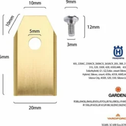 * Modou 45 Lames De Rechange Pour Husqvarna / Automower / Gardena / Yardforce Robot Tondeuse, Lames De Couteau En Titane Lames De Rechange(3 G 0,75 Mm)-Accessoire De Rechange Avec Vis><noscript><img width=