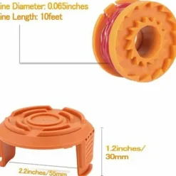 * Ocxin Bobines De Fil De Tondeuse A Gazon Pour Worx Wa0004.1 (Longueur 3M Diametre 1.65Mm) Bobines De Fil En Nylon Coupe-Fil Wa0010 Tous 20V (Worx Wa0004.1, 4 Pieces)> Accessoire Pour Tondeuse Et Autoportée
