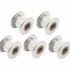 * Osqi 2 Gt Gt2 Courroie Poulie De Renvoi En Aluminium 20 Dents Dent 3 Mm Alesage 5 Mm Pour Imprimante 3D Courroie De Distribution 6 Mm 10 Mm De Largeur (Lot De 5 Pieces) (10 Mm 20T Alesage 5 Mm, Avec Dent> Accessoire Pour Tondeuse Et Autoportée