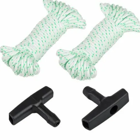 * Osqi Lot De 2 Cordes De Demarrage De 10 M (Diametre : 3 Mm), Corde De Traction Avec 2 Poignees De Demarrage Pour Tondeuse A Gazon Husqvarna Stihl Poulan Vert> Accessoire Pour Tondeuse Et Autoportée