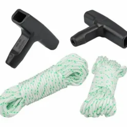 * Osqi Lot De 2 Cordes De Demarrage De 10 M (Diametre : 3 Mm), Corde De Traction Avec 2 Poignees De Demarrage Pour Tondeuse A Gazon Husqvarna Stihl Poulan Vert><noscript><img width=