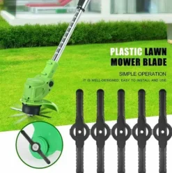 * Osqi Tetes De Lame De Coupe-Herbe De Rechange Lames De Debroussailleuse Pour Tondeuse A Gazon Tetes De Lame Desherbant(Lame En Plastique X 10)><noscript><img width=