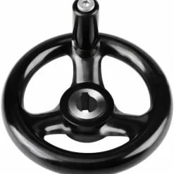 * Osqi Volant A Main Volant A Main Rond Noir A 3 Rayons En Plastique Avec Poignee Rotative Pour Fraiseuse De Tour 12 100 Mm><noscript><img width=