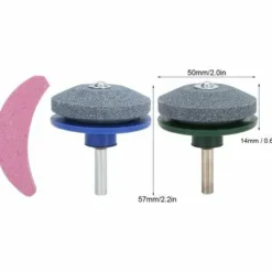 * Perle Rare Affuteuse De Lame De Tondeuse A Gazon 3 Pieces/Ensemble, Kit D'Affuteuse De Tondeuse A Gazon Universelle Lame De Meulage Outils De Pierre A Aiguiser Accessoires De Jardin> Accessoire Pour Tondeuse Et Autoportée