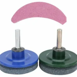 * Perle Rare Affuteuse De Lame De Tondeuse A Gazon 3 Pieces/Ensemble, Kit D'Affuteuse De Tondeuse A Gazon Universelle Lame De Meulage Outils De Pierre A Aiguiser Accessoires De Jardin><noscript><img width=