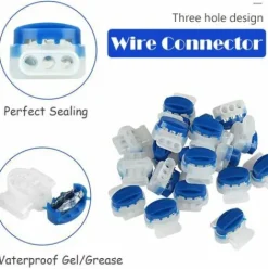 * Pesce 18 Pieces Connecteurs De Cable Remplis Des Resines, Connecteurs Pour Cable Peripherique, 314 Connecteurs De Cable Etanche 3 Trous, Parfait Pour Jardin & Exterieur Et Tondeuse Robot><noscript><img width=