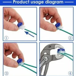 * Pesce 18 Pieces Connecteurs De Cable Remplis Des Resines, Connecteurs Pour Cable Peripherique, 314 Connecteurs De Cable Etanche 3 Trous, Parfait Pour Jardin & Exterieur Et Tondeuse Robot><noscript><img width=