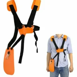 * Rosier Bandouliere A Trimmer, Bandouliere A Double Epaule Confort Brush Cutter Trimmer Epauliere Harnais Sangle Tondeuse A Gazon, Ceinture En Nylon Pour Jardin De Coupeur De Brosse (Orange)——Vebtles> Accessoire Pour Tondeuse Et Autoportée