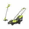 * Ryobi Pack Tondeuse 33Cm + Coupe Bordure Sans Fil 18 V 4Ah One+> Tondeuse À Batterie