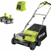 * Ryobi Scarificateur Sans Fil, Brushless, 35 Cm, 2X18V Ry18Sfx35A-240> Tondeuse À Batterie