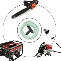 * Tanabata Lot De 2 Cordes De Lanceur De 10 M (Diametre : 3 Mm), Cordon De Tirage Sonku Avec 2 Poignees De Lanceur Pour Tondeuse A Gazon Husqvarna Stihl Poulan Vert><noscript><img width=