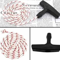 * Tanabata Poignee De Demarreur Tondeuse A Gazon Corde De Demarrage A Rappel Avec 3 Pieces Poignee De Demarrage Accessoires De Tondeuse A Cordon Pour La Plupart Des Tondeuses A Gazon><noscript><img width=