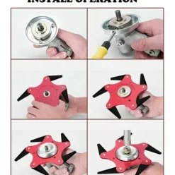 * Tete De Travail Ensembles De 9 Pieces Accessoires Pour Tondeuses A Gazon Accessoires De Tete De Travail,Hanbing><noscript><img width=