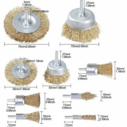 * Thsinde Ensemble De Brosses Metalliques, Brosses De Roue Et De Coupe En Laiton Avec Tige, Brosses De Poncage Pour Diverses Perceuses, Parfaites Pour Eliminer La Rouille, La Corrosion, La Peinture Pour Les Outils EÉlectriques, De Jardin Et A Main (Paquet De 9)><noscript><img width=