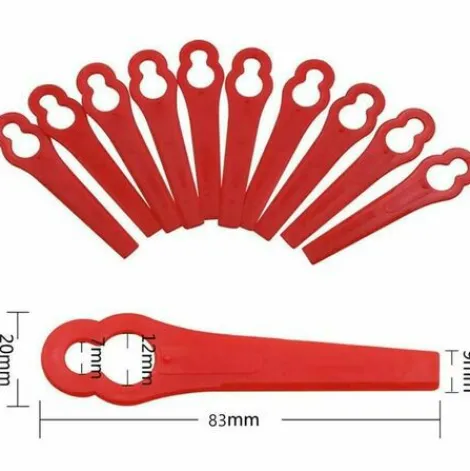* Thsinde Lidl Florabest Lot De 100 Lames De Rechange En Plastique Pour Coupe-Bordures Frt18A Frt18A1 Art 46155 Frt20A1 Grand Trou 12 Mm Petit Trou 7 Mm> Accessoire Pour Tondeuse Et Autoportée