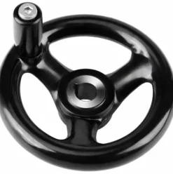 * Tinor Roue A Main Poignee De Volant Rond Noir A 3 Rayons Roue A Main En Plastique Avec Poignee Tournante Pour La Fraiseuse De Tour 12 100Mm> Accessoire Pour Tondeuse Et Autoportée
