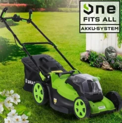 * Tondeuse EÉlectrique Sans Fil A Batterie 40V Coupe 40Cm Incl. Batteries Et Chargeurs, Sac 45L 60 Min Sans Charge, Reglage Central De Coupe En 6 Etapes Tondeuse EÉlectrique Sans Fil De Brast> Tondeuse À Batterie