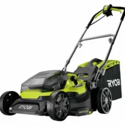 * Tondeuse Hybride Ryobi 18V Lithiumplus Coupe 37Cm 2 Batteries 5.0 Ah 1 Chargeur Rapide Ry18Lmh37A-250> Tondeuse À Batterie
