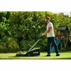 * Tondeuse Hybride Ryobi 18V Lithiumplus Coupe 37Cm 2 Batteries 5.0 Ah 1 Chargeur Rapide Ry18Lmh37A-250><noscript><img width=