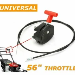 * Tophomer Cable D'Accelerateur 142Cm /56 Inch Throttle Cable & Starter Levier Pour Tondeuse, Levier De Cable & D'Etranglement D'Accelerateur Controle Manipuler Pour Tondeuse A Gazon Debroussailleuse> Accessoire Pour Tondeuse Et Autoportée
