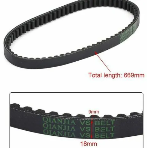 * Versaillesfr Courroie D'Entrainement En Caoutchouc Noir Pour Scooter Gy6 50 Cm , 139Qmb 669-18-30,Versailles> Accessoire Pour Tondeuse Et Autoportée