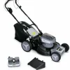 * Voltr 36V Tondeuse A Gazon Sans Fil Tractee O46Cm 2X Batteries 18V Lithium 8.0Ah + Double Chargeur Rapide. Recuperateur D'Herbe 50L Gris> Tondeuse À Batterie